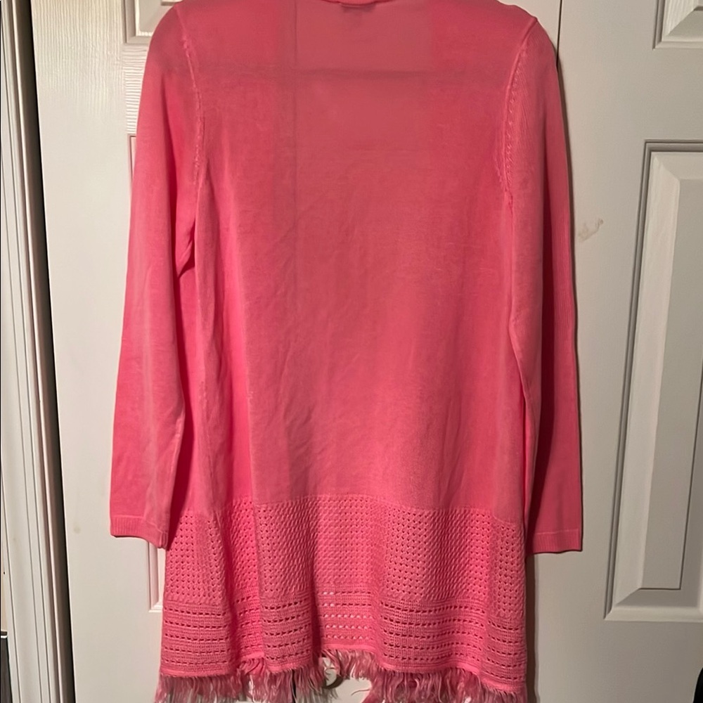 Talbots Pink Open-Front Sweater - Picture 5 of 5